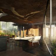 Architekti při návrhu použili podobný přístup a filozofii, jakou má známý japonský princip kincugi - chyby v podobě trhlin a prasklin se místo zakrývání zdůrazňují. Jsou součástí příběhu.