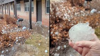 U Chicaga padaly obří kroupy. Měly až 20 centimetrů