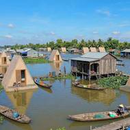 Impulzem pro návrh prefabrikovaných domků, které by jistě bylo možné využít i na mnoha jiných místech ve světě, byly nekončící bouře ve Vietnamu v průběhu loňského roku (vizualizace). 