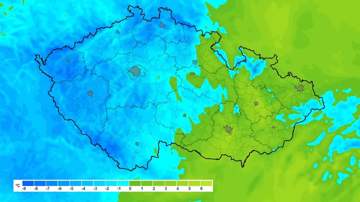 Na Šumavě naměřili ráno -14 stupňů