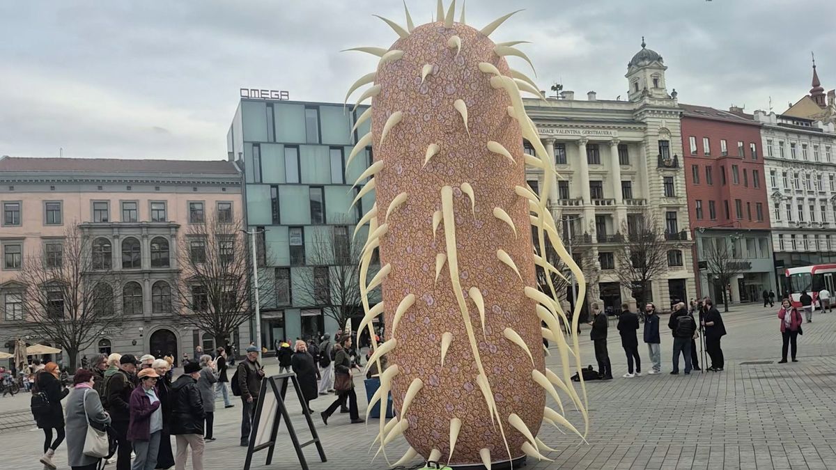 Brno má novou atrakci. Obří maketa bakterie z lidského těla připomíná slavné brněnské mikroskopy