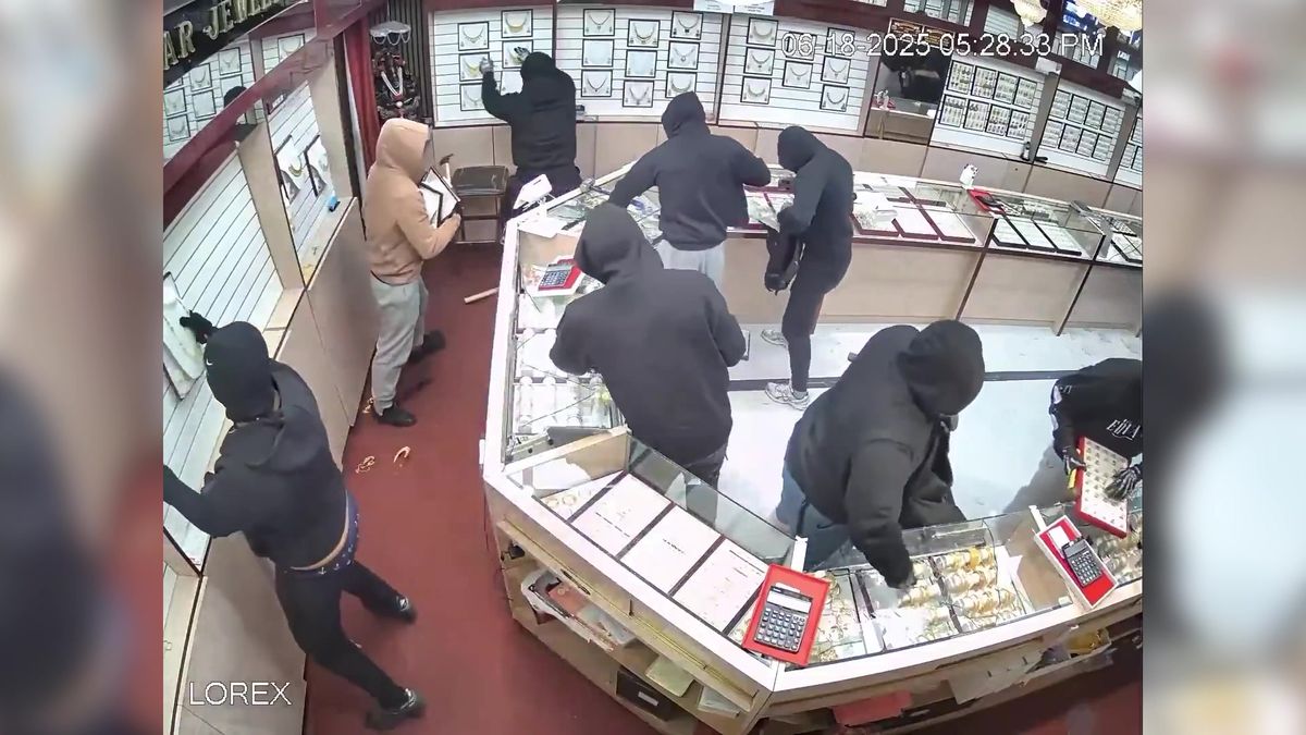 Dvacet lidí bleskově vykradlo klenotnictví. Kalifornie zveřejnila video z neuvěřitelné akce