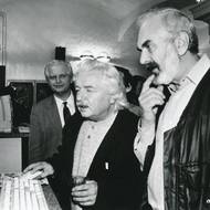 Ladislav Smoljak, filmový i divadelní režisér, scenárista a herec, a Zdeněk Svěrák, osvědčená divadelní dvojice