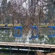 Sousoší je zajímavé ze všech stran jezera.