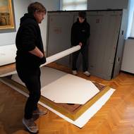 Stěhování do Vídně bylo pečlivě naplánované. Dílo se balilo do několika vrstev.