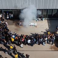 Jeden z experimentů u vstupu do brněnské hvězdárny