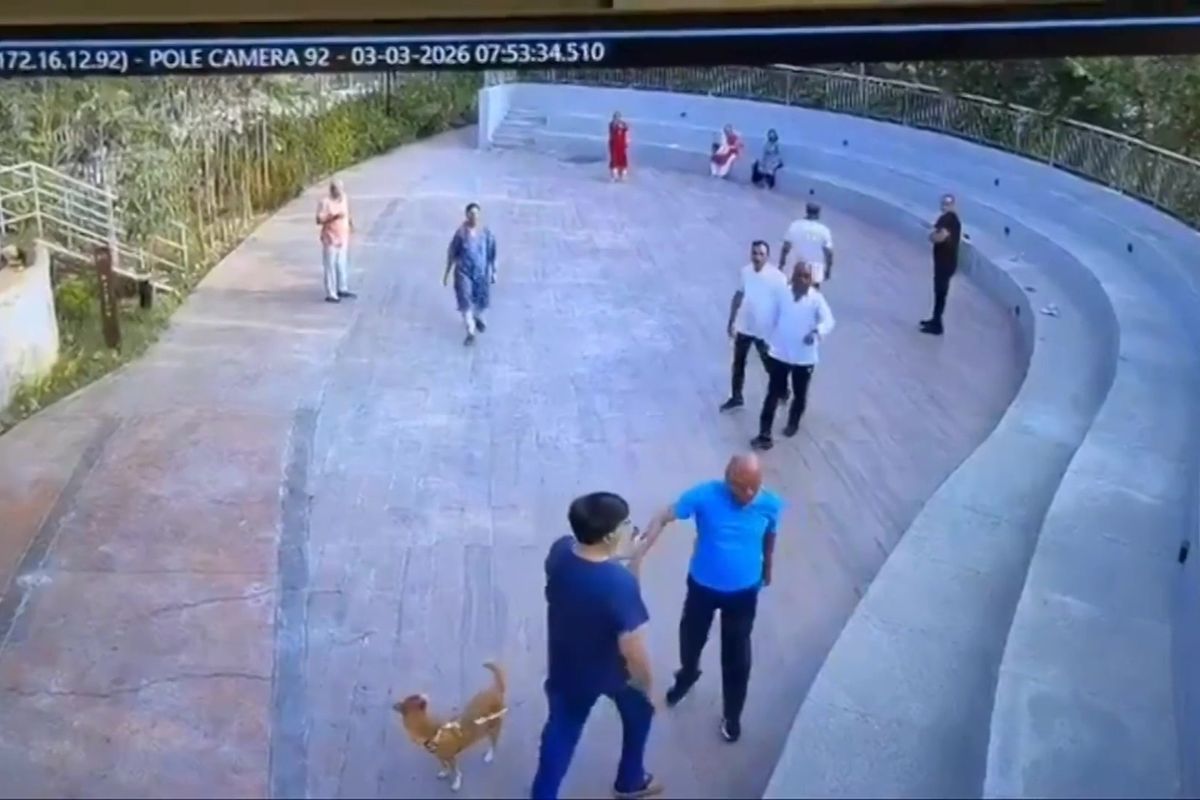 Lidé zmlátili majitele psa, který se vymočil v jejich blízkosti, když si dělali rozcvičku. Bitku zachytila kamera