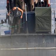 Hraniční řeku stále hlídají severokorejské hlídkové čluny. 