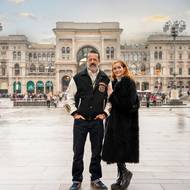 Snímek z předtáček v Miláně