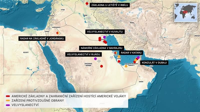 Miliardy v prachu. Írán poškodil už nejméně 17 amerických zařízení na Blízkém východě