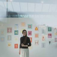 Miroslava Klesalová na zahájení své výstavy v pražském Atriu. Ta je zde k vidění od 6. 3. do 19. 4.