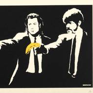 Pulp Fiction podle Banksyho. Kritika násilí ve filmech v podání známého anglického umělce. 