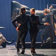 Pestrost dotváří živá hudba a živá kresba, jež vzniká přímo v průběhu představení. Katarína Sobinkovičová, Markéta Vajdová a Radim Vizváry (Baron Prášil)