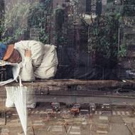 Fotografie z Japonska, dvojexpozice, Japonsko. Autorem je Petr Geisler (1949-2009).