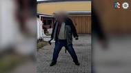 Muž na Šumpersku vrávoral se sekerou a nožem v ruce. Policisté ukázali video, jak ho zneškodnili paralyzérem