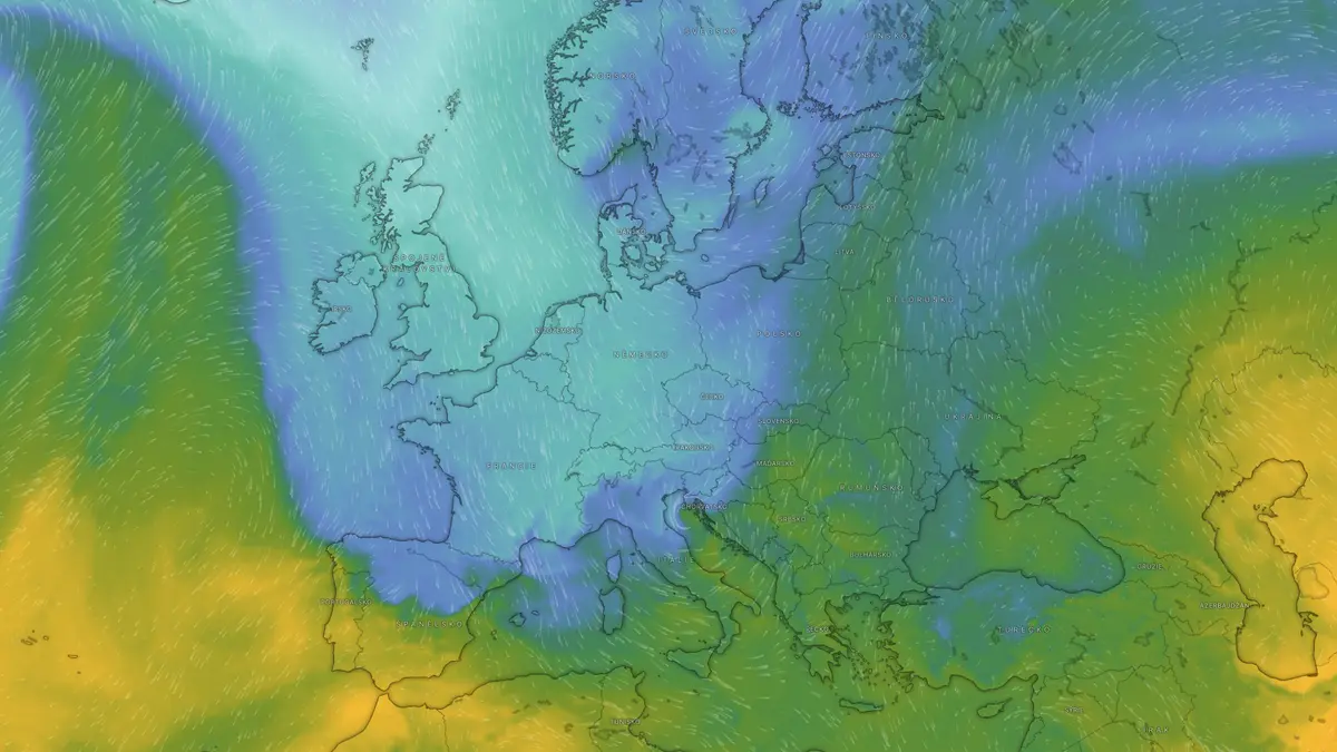 Do Evropy míří arktický vzduch. Teploty klesnou až o 20 °C