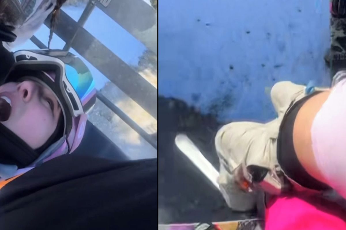 Vtípek na lanovce hrubě nevyšel, lyžařka zůstala viset ve dvacetimetrové výšce