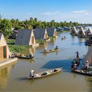 V době záplav se z domků stanou plovoucí dočasné příbytky (vizualizace). 