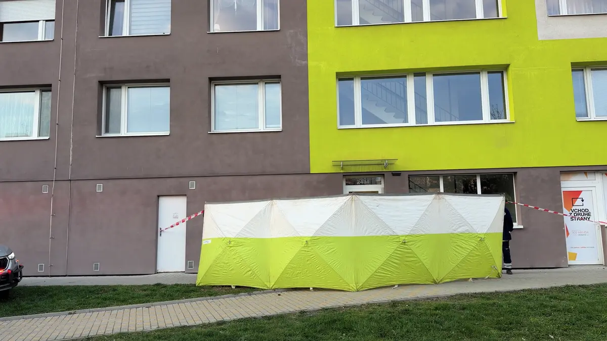 V Kladně našli na ulici mrtvou ženu, zřejmě vypadla z okna