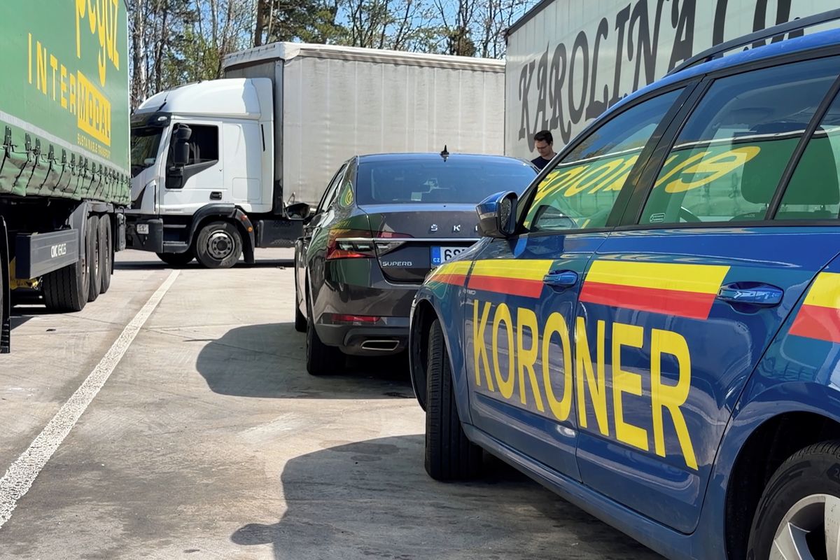 V kamionu na D1 našli mrtvého řidiče