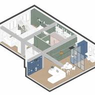 Trojrozměrný nákres bytu