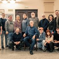 Kompletní sestava, která oživila legendární příběh. Režisér Jakub Tabery zcela vpravo, nahoře.