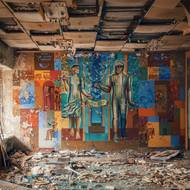 Nástěnná malba v budově bývalé pripjaťské pošty