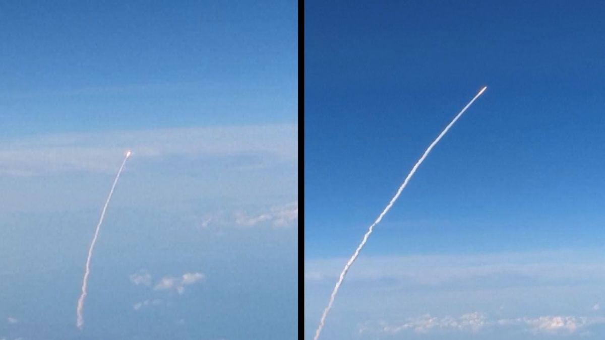 Pasažérka komerčního letu zachytila okamžik startu mise Artemis II