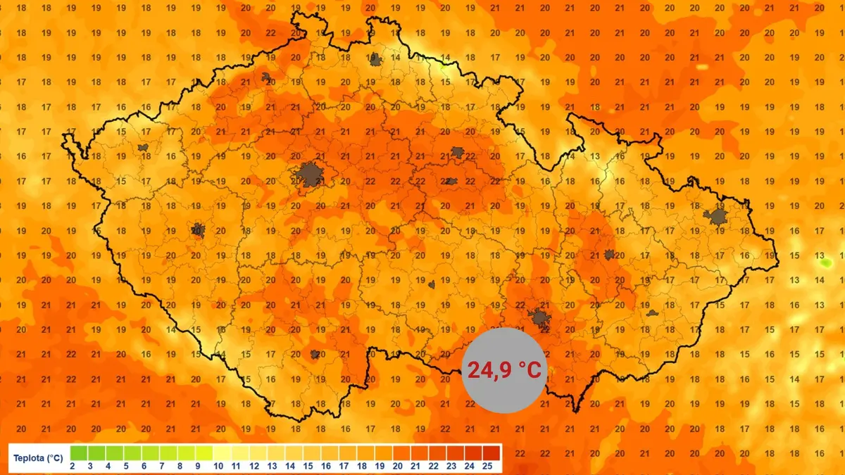 Neděle málem byla prvním letním dnem. Chyběla pouhá desetina stupně