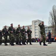 Slavnostní pochod nováčků po složení přísahy