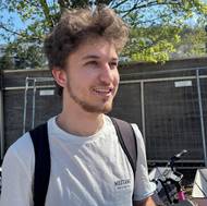 Vít Syrovátka, který se přišel podívat na otevření mostu.