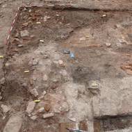 Destrukční vrstvy v prostoru jihozápadní schodišťové věže