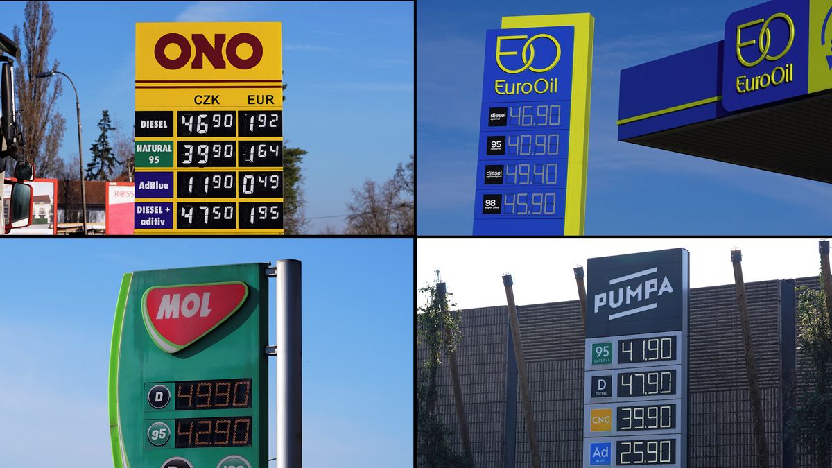 FOTO: Ceny paliv u Babiše, státních pump i soukromníků. Před Velikonocemi přišlo mírné zdražení