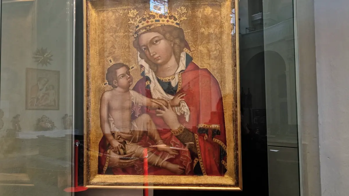 Téměř 700 let starý obraz Madony z Veveří zavítal na víkend do Veverské Bítýšky