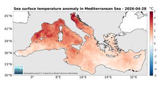 Celé Středozemní moře je abnormálně teplé