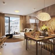 Obývací pokoj apartmánu (vizualizace)
