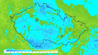 Na jihu Čech klesly teploty pod -10 °C