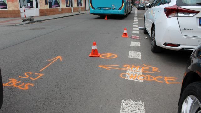 A bus hit a staggering pedestrian in Přerov