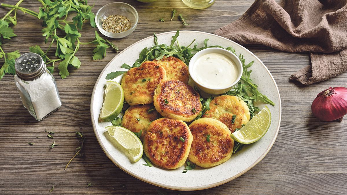 Recept na placky s bylinkovým dipem