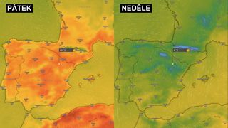 Západní Evropu čeká teplotní šok