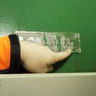 Eskalátor sovětské výroby z roku 1983.