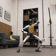 Robot obstojně tančí a cvičí kung-fu.