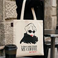 Látková shopper taška s potiskem Ďábel nosí Pradu, Sinsay, 79 Kč