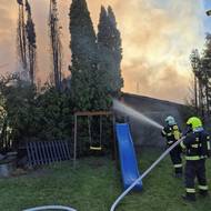 Požár v Osíčku na Kroměřížsku