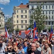 Účastníci protestu zaplnili Dominikánské náměstí.