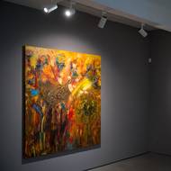 Pohled do výstavy Jiřího Davida v Galerii Václava Špály