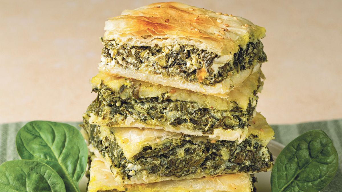 Recept na řecký špenátový koláč Spanakopita
