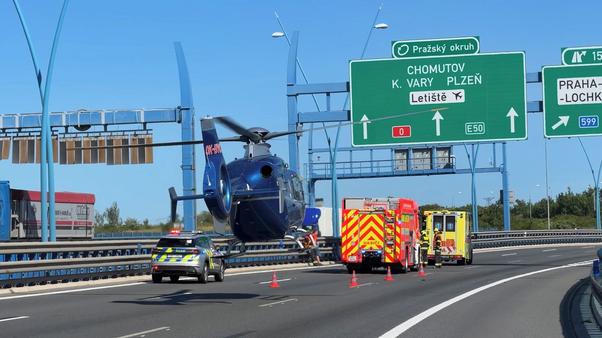 Řidička motorky se srazila s autem na Pražském okruhu