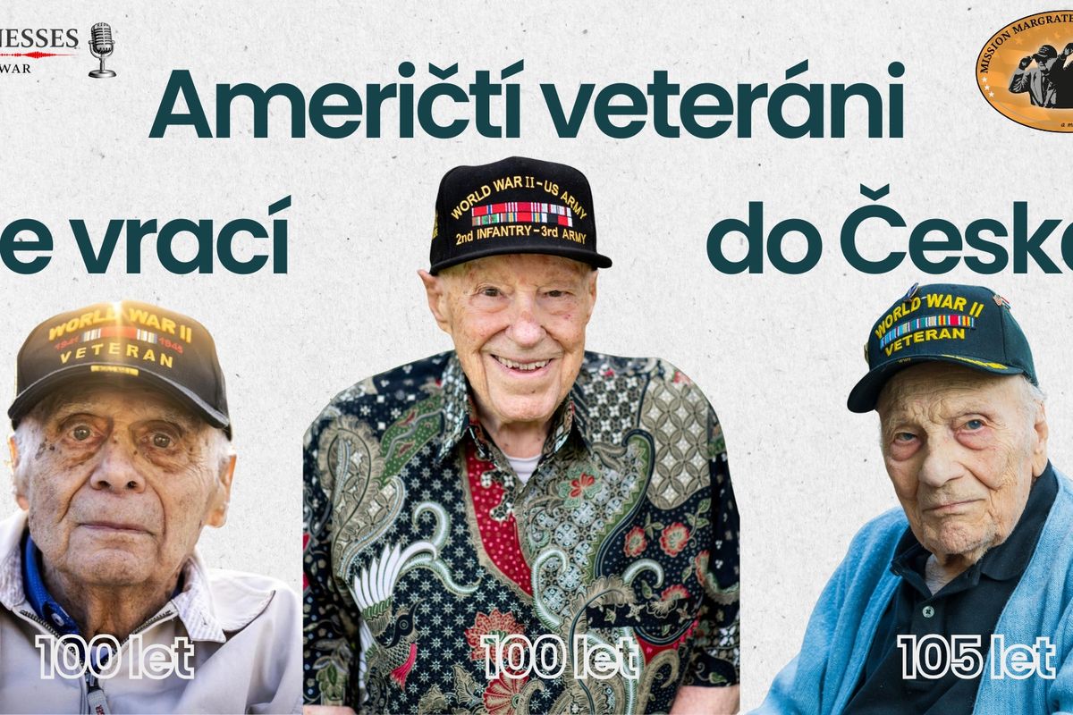 Osvobozovali Československo. Trojice amerických veteránů z druhé světové války míří do Čech