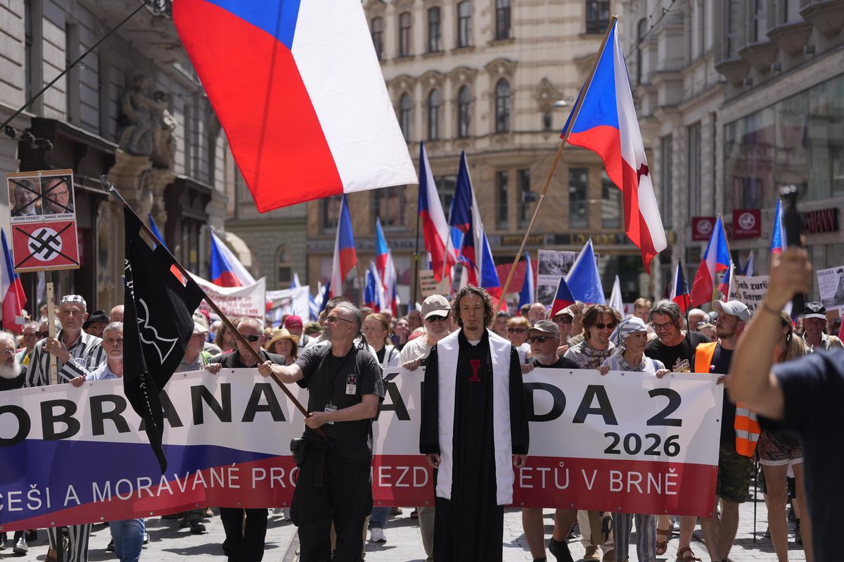 Brnem prochází pochod odpůrců sudetského sjezdu, demonstrovat se bude u magistrátu